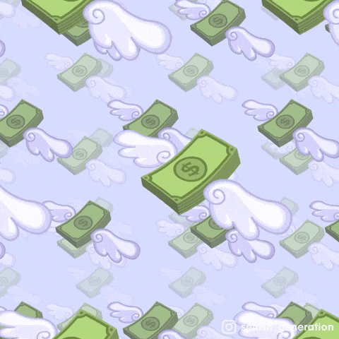 flying money gif